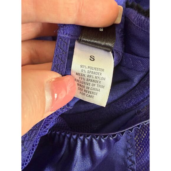 00's vintage satin fishnet y2k babydoll bustier SMALL frederick's *runs small* - Picture 6 of 7